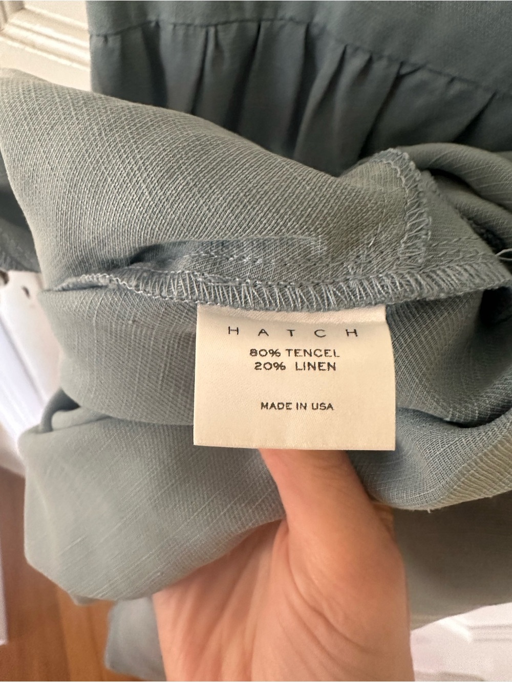 Hatch “Tisha” Light Blue Puff Sleeve Maternity Midi Dress in Size 1 (S) - Picture 6 of 7